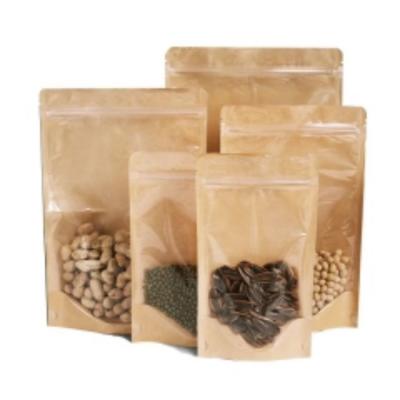 定制印刷立式牛皮纸密封袋（带窗口）